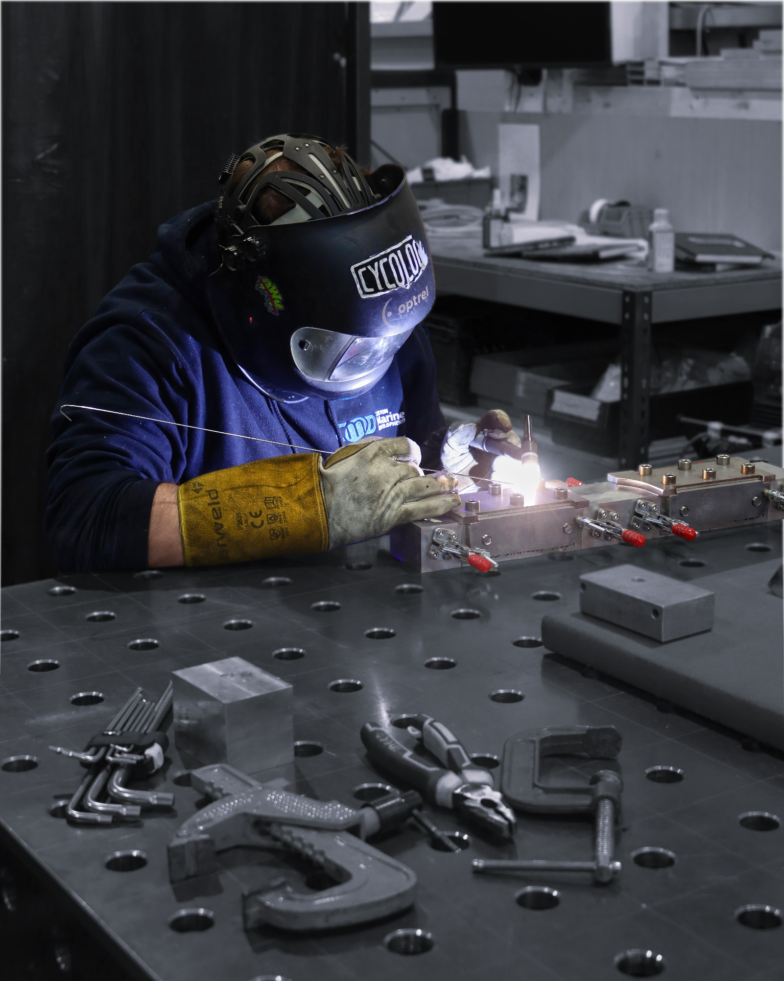 Precision-machined marine engineering assembly